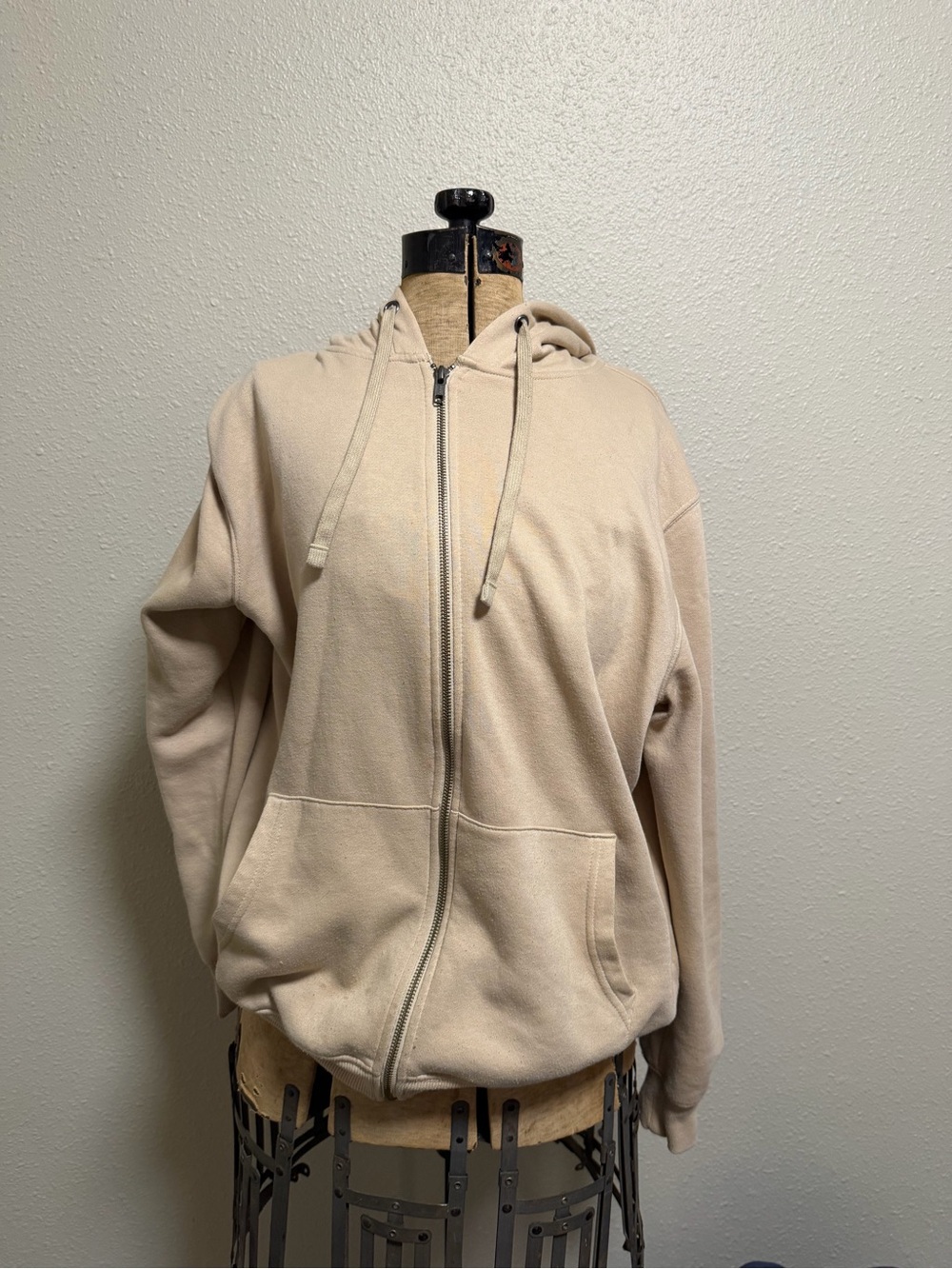 Goodfellow & Co Beige Full-Zip Hoodie